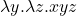 \lambda y.\lambda z.xyz